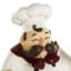 Sculpture blanche Stotler Polystone Chef