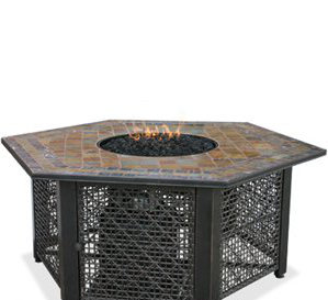 Table de foyer d’extérieur au propane en acier inoxydable au gaz lp