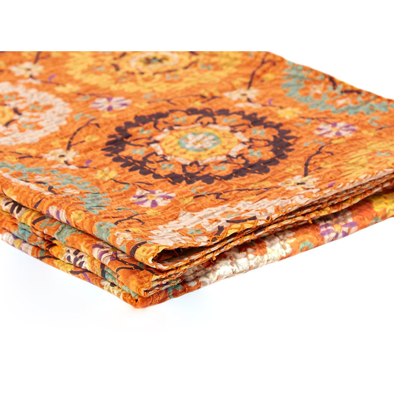 Kantha Knitted Throw Blanket