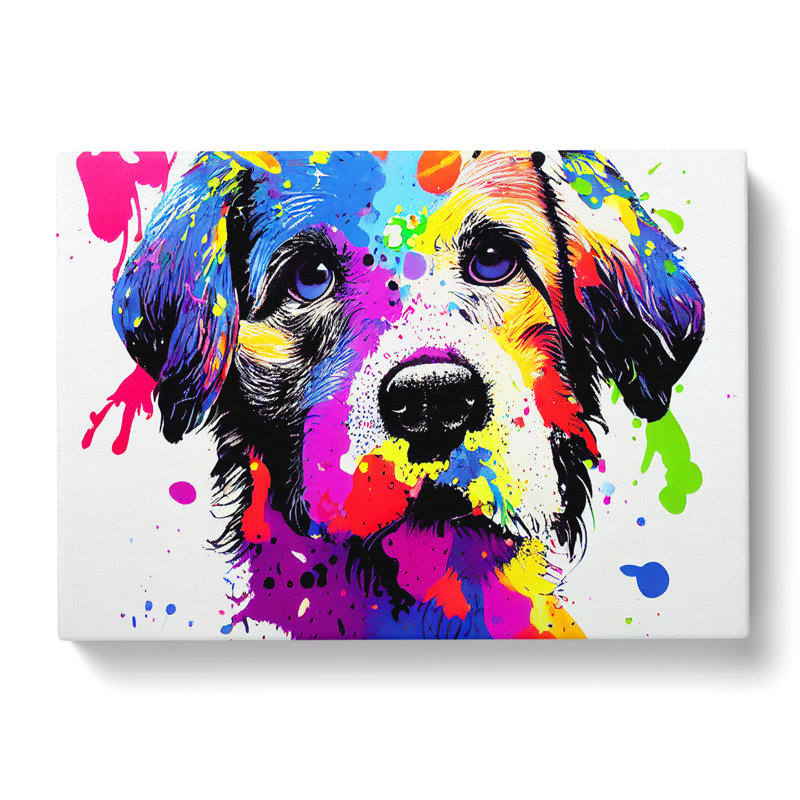 Dog Splash Vol.4 Abstract - Wrapped Canvas, 40cm H x 60cm W x 3cm D