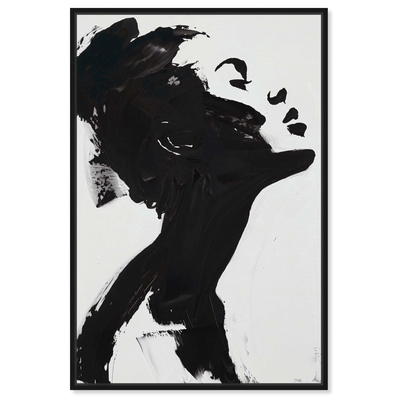 Art féminin noir et blanc par Art Remedy, Cadre noir, H 55 po x l 37 po