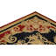 Tapis noir / rouge / or en laine noué à la main de conception unique 6 pi x 9 pi