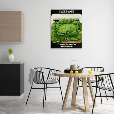 Vintage Garden Cabbage Canvas, design by Lil' Rue