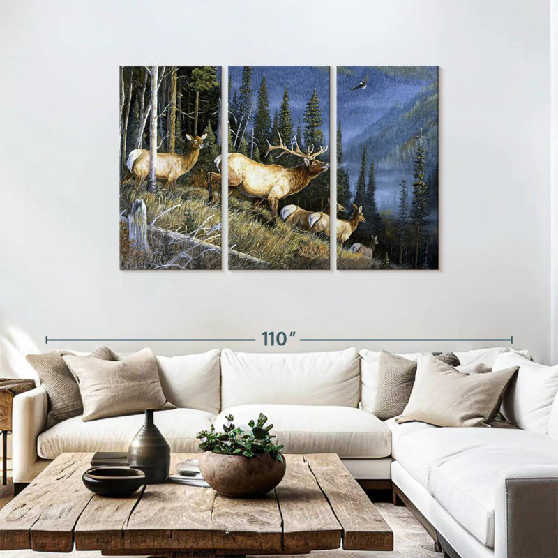 Brampt Eagle Mountain Fauna, 48" H x 74" W