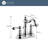 Signature Collection Double Handle Centerset Lavatory Bathroom Sink Faucet with Drain Assembly - Brushed Nickel-6728225