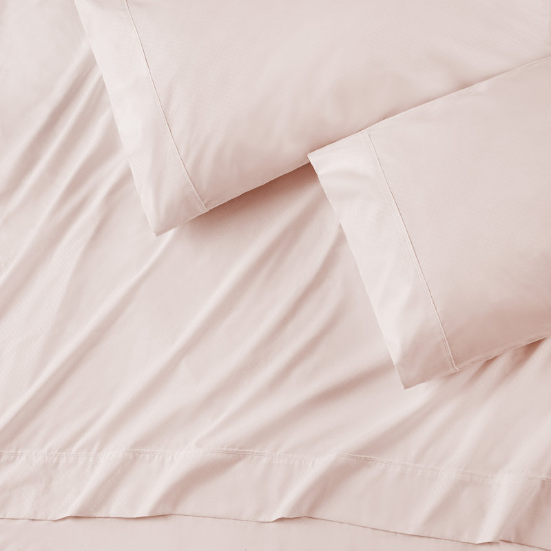Ultra Soft Microfiber Percale Sheet Set, King Sheet Set + 1 Fitted Sheet + 2 Pillowcases, Pink