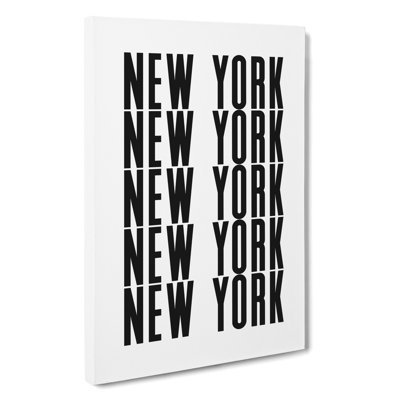 New York New York - Wrapped Canvas Print