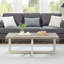 Ensemble de 3 tables basses, 2 tables basses et 2 tables de bout, gris vieilli et beige