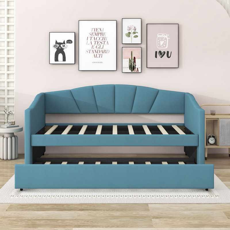 Gisselle Upholstered Daybed, Blue
