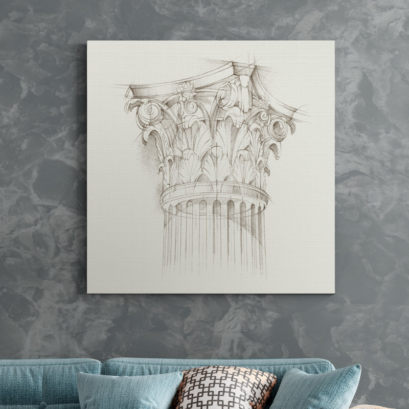 " Column Schematic IV ", 32" H x 32" W x 1" D