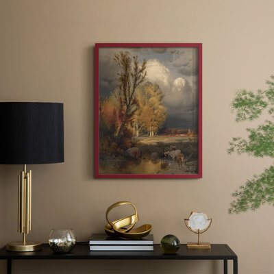 «Vintage Landscape CLXIX», reproduction encadrée - bois massif