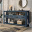Table console moderne pour salon avec 4 tiroirs et 2 tablettes-1978452684