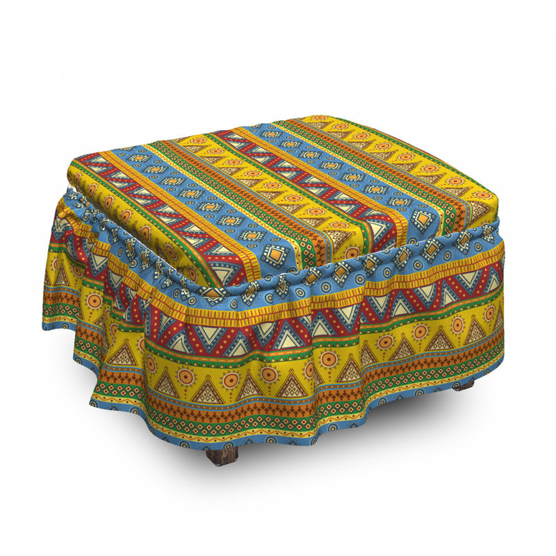 Box Cushion Ottoman Slipcover