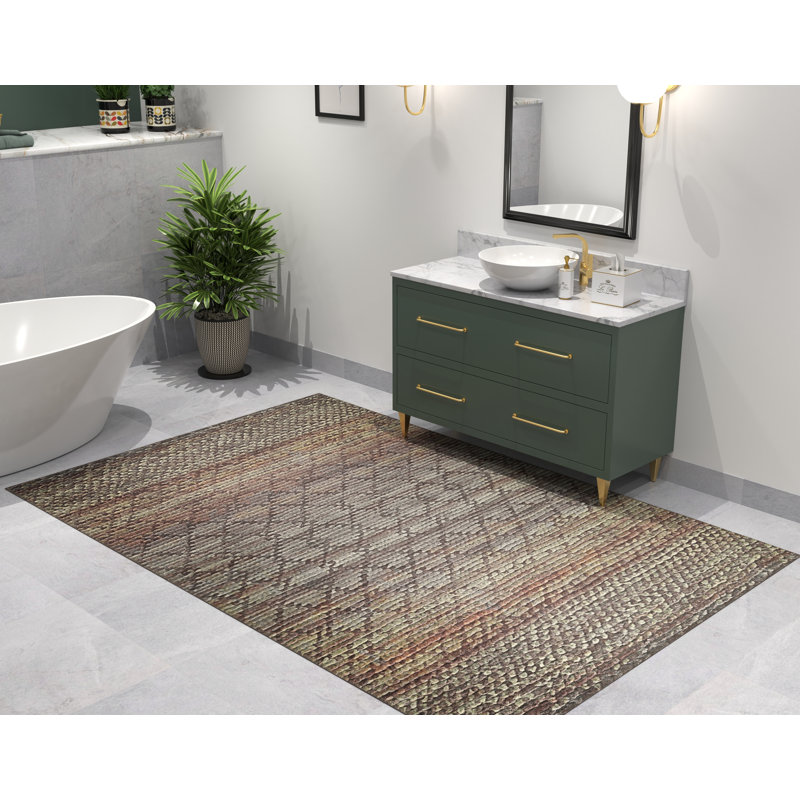 Tapis London Earthtone Diamonds, Rectangle 7 pi 6 po x 9 pi 6 po