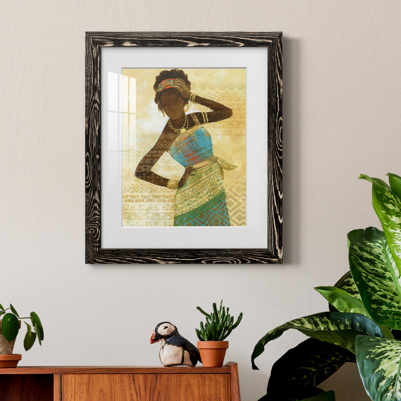 Tribal Vision II - reproduction de cadre photo sur papier, H 20 po x l 17 po x P 1,5 po, Noir