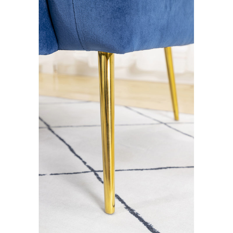 Diego Velvet Armchair, Blue
