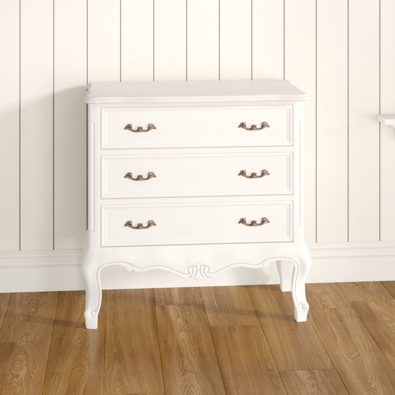 Lola Solid Wood 80cm W 3 - Drawer Chest of Drawers