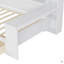 Lit de jour en bois avec tablettes de rangement, lit multifonctionnel avec deux tiroirs de rangement et bureau d'étude-1196855739-1196855738