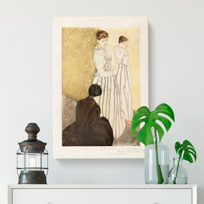 The Fitting by Mary Cassatt - Wrapped Canvas, 50cm H x 35cm W x 3cm D