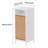 Bathroom Side Cabinet With Bamboo Front And Hamper