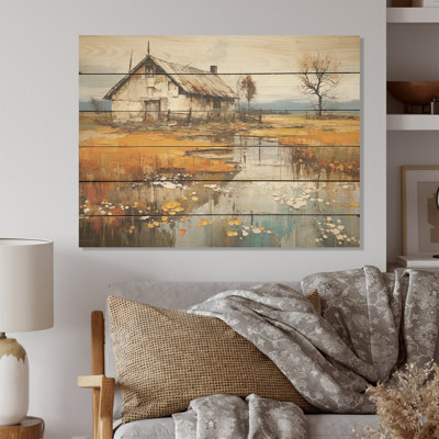 Countryside Farm Fusion Unveiled - Farm Wood Wall Art On Natural Pine Wood