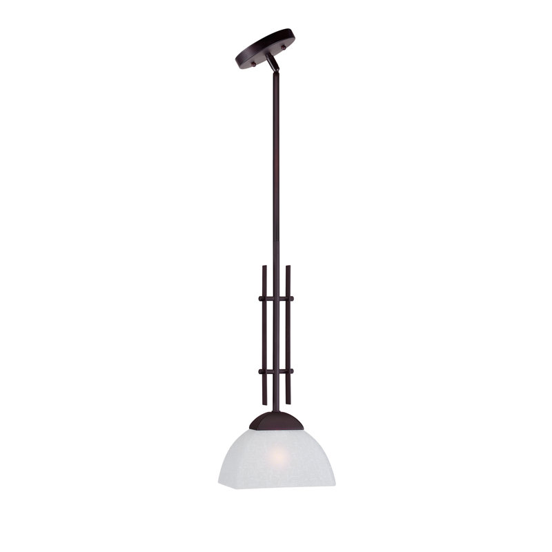Luminaire suspendu pour dôme simple 1 lumières Mcreynolds, Bronze antique