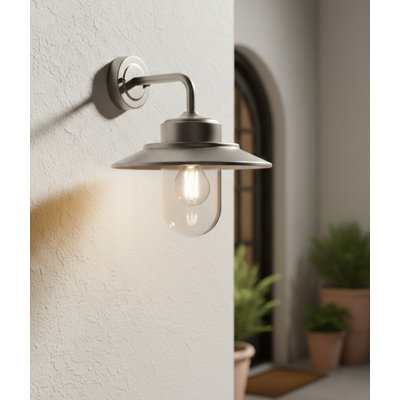 20cm H Outdoor Armed Sconce