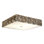Mosaic Square 3-Light Flush In Silver