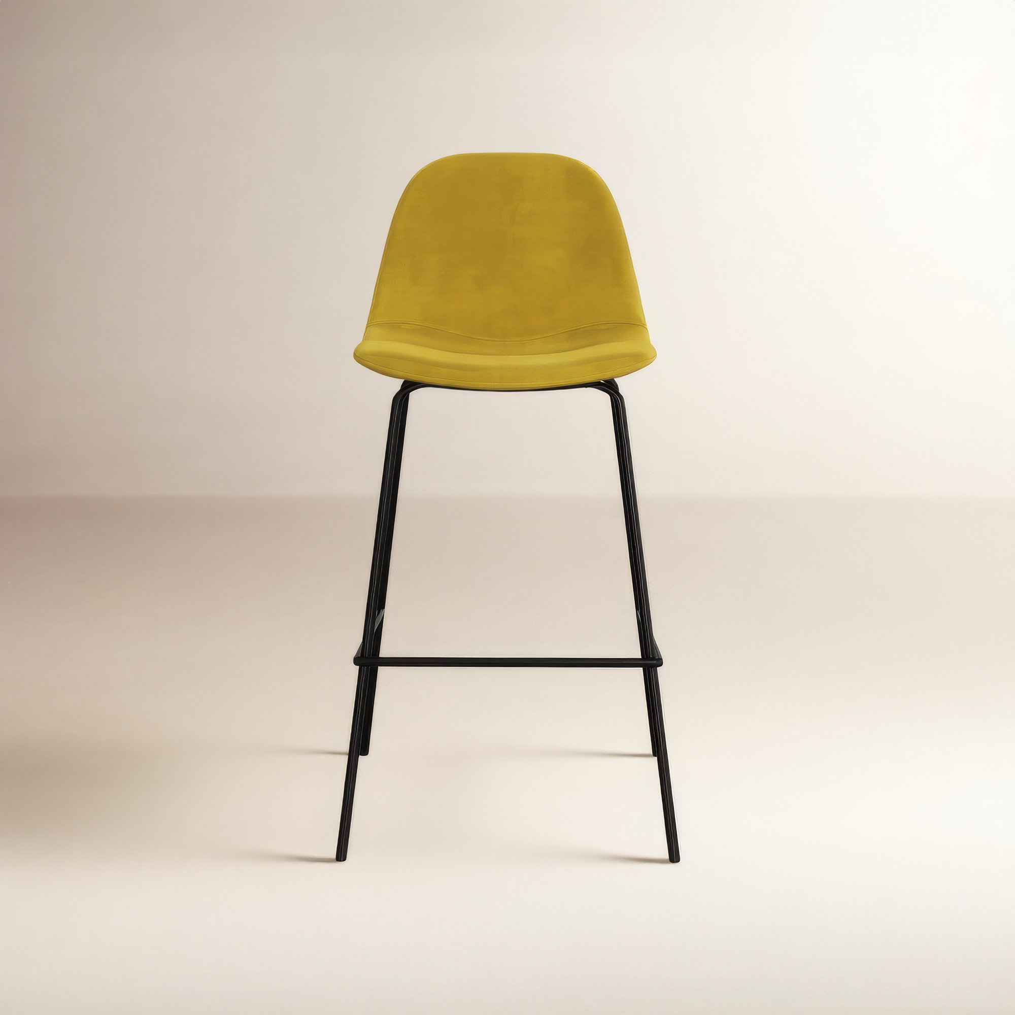 Kody Upholstered Bar & Counter Stool, Bella Gold Performance Velvet, Counter Stool (23.5" Seat Height)