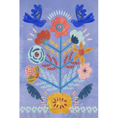 Embroidered Garden III - Wrapped Canvas Painting
