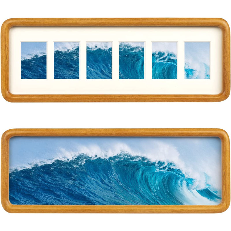 Jessina Teak Wood Picture Frame - Set of 2 with Mat