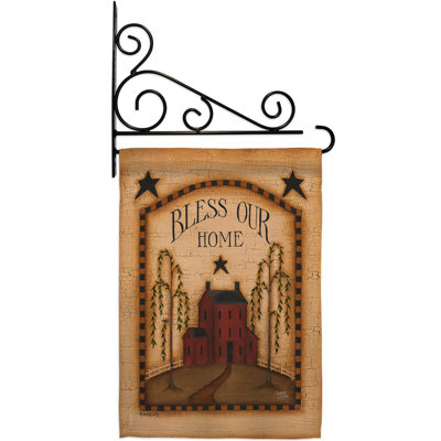 Ensemble de drapeaux en polyester 18,5 x 13 po Bless Our Home