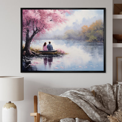 Romantic Couple Landscape Serenity III - Romantic Landscape Framed Wall Art