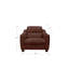  Chaise en cuir fleur Uptown, brun muscade avec plumes, mousse mémoire et ressorts