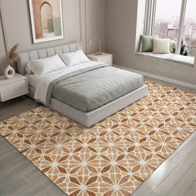 Premium Machine Washable Mayfield AMF2469 Geometric Rug