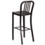 Commercial Grade Metal Indoor-Outdoor Stool with Vertical Slat Back-1824115529-1824115534