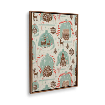 Gingerbread Village Cream By Heather Dutton Art Print