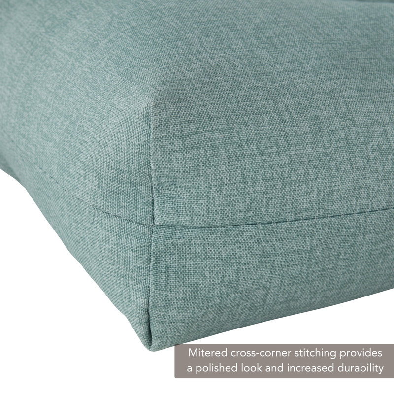 Lester Outdoor High Back Chair Cushion, Seaglass, 2