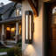 Modern Black Rectangular Linear LED Outdoor Wall Light