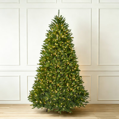 Arbre de Noël pré-éclairé, arbre de Noël artificiel vert luxuriant