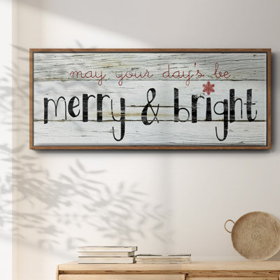 Merry & Bright - toile encadrée