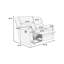 Causeuse inclinable de style moderne 1pc