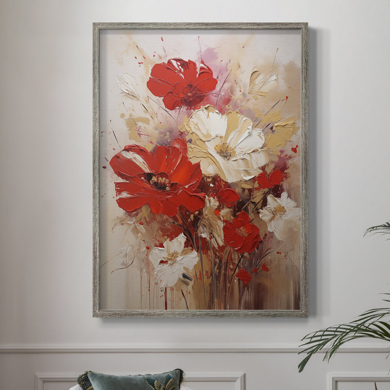 Reproduction encadrée FLORAL Series CCCCXV III - bois massif, H 15 po x l 12 po
