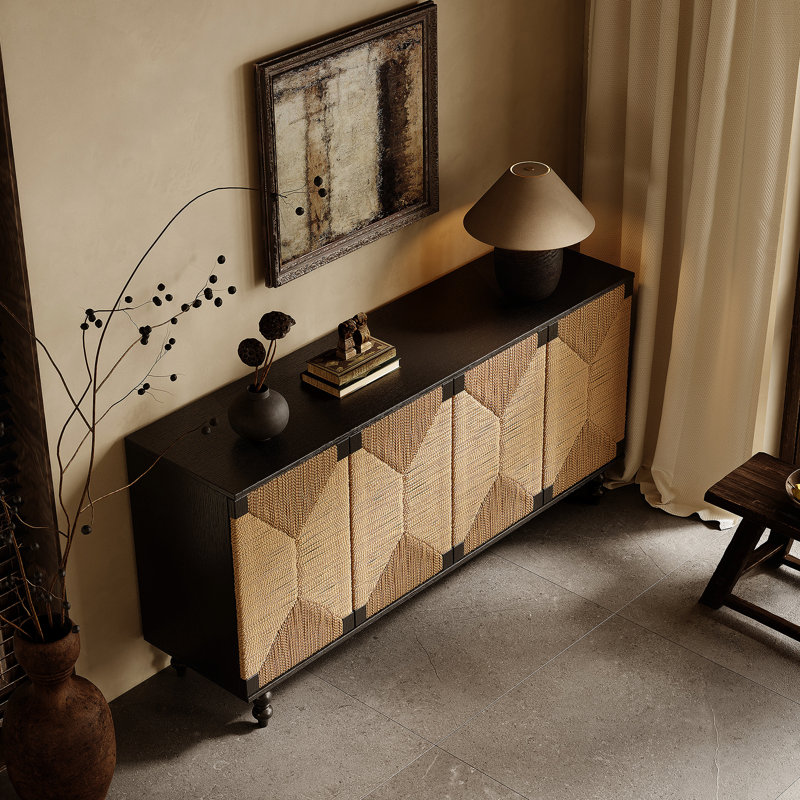 Meuble télé avec rangement Buffet Accent Natural