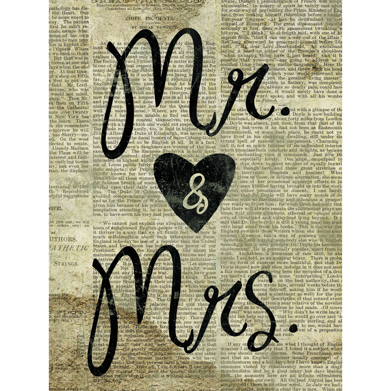 «Mr and Mrs News 2», reproduction sur toile tendue, H 32 po x l 24 po