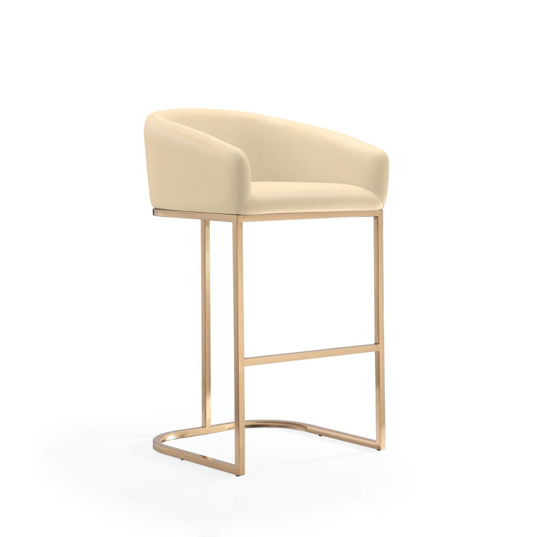 Lioba Upholstered Counter Stool with Metal Frame