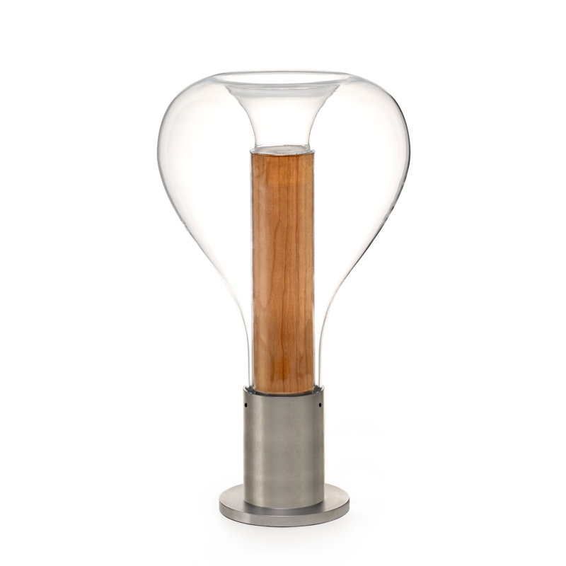 Lampe de table Eris par Mayice Studio, Aluminium, Cerisier naturel
