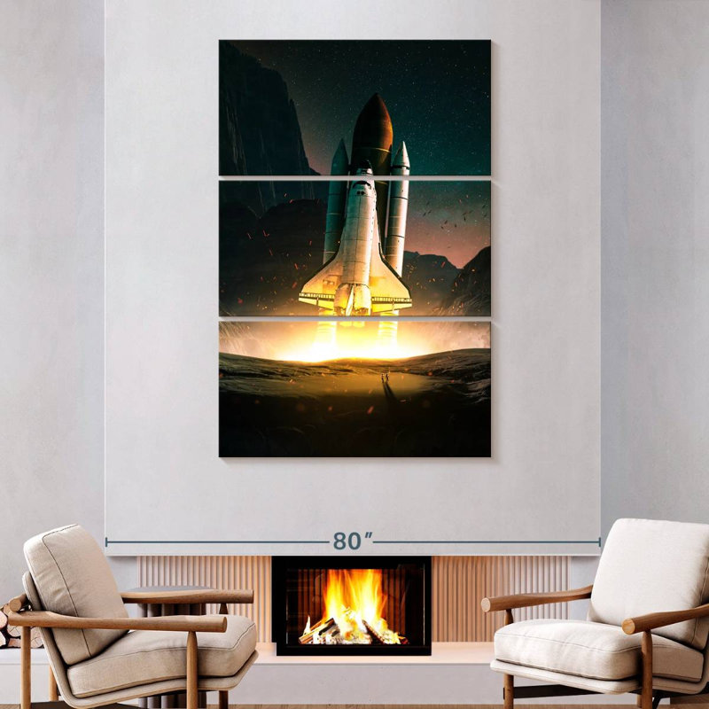 Oberle Space Shuttle Fantasy, 74" H x 48" W