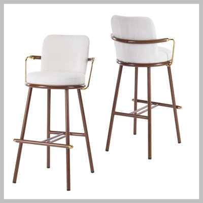 Ensemble de 2 tabourets de bar rembourrés Chaya