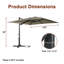 Parasol en porte-à-faux rectangulaire avec haut-parleur Bluetooth 13 'x 10' Mytchell-306349406-293583626